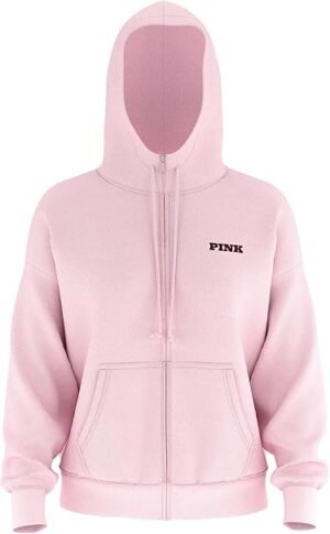 71Y4v3Y9ovL._AC_SY606 Victoria's Secret PINK Fleece Zip Up Everyday Hoodie, Women's Sweatshirt (XS-XXL)