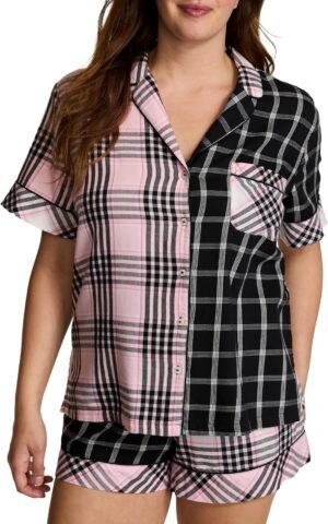 81vHlS3hqcL._AC_SL1500 Victoria's Secret Flannel Short Pajama Set