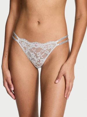 ROJO_1 VICTORIA SECRET Twinkle Strap Lace Brazilian Panty (Chalk rose)