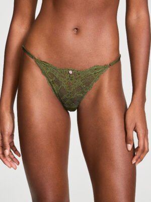 Woodland_Green_650550a0-61a0-4692-aec2-80ef1cb692c7 VICTORIA SECRET DREAM ANGELS Lace  Adjustable V-S String Bikini Panty