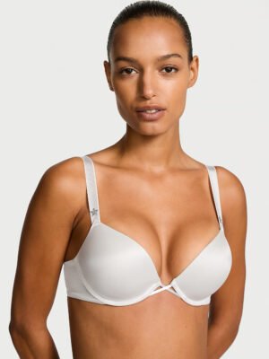 bra_brillos Victoria Secret Bombshell Add-2-Cups Starstruck Shine Push-Up Bra (Black Grey)