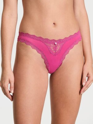 cara_3 Victoria's Secret Dream Angels Lace-Trim Thong  Panty (XS-L)
