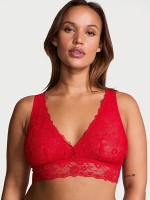 top Victoria Secret Sexy Tee Sequin Posey Lace Triangle Bralette